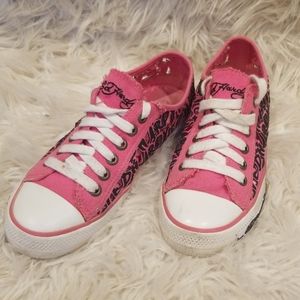 Ed Hardy, pink shoes, sz 6